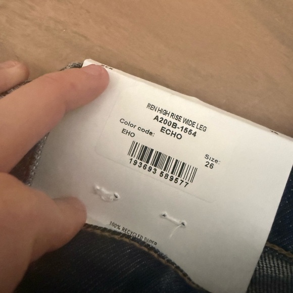 NWT Agolde Ren High Rise Wide Leg Jean in Echo - Picture 8 of 8